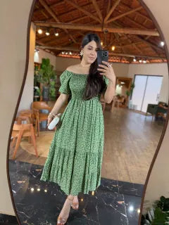 1249 | Vestido Lancey - Verde Floral