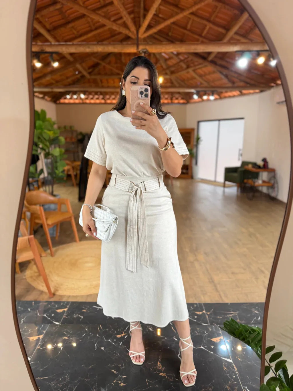 1319 | Conjunto Monaco - Linho Cru